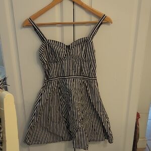 H&M Divided Monochrome Striped Dress